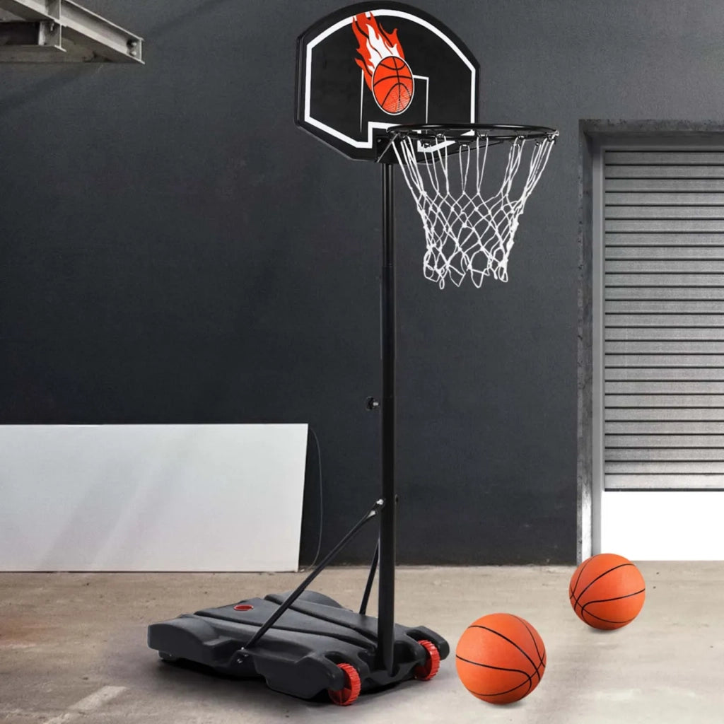 IDMarket - Canestro su supporto, regolabile in altezza da 140 a 210 cm