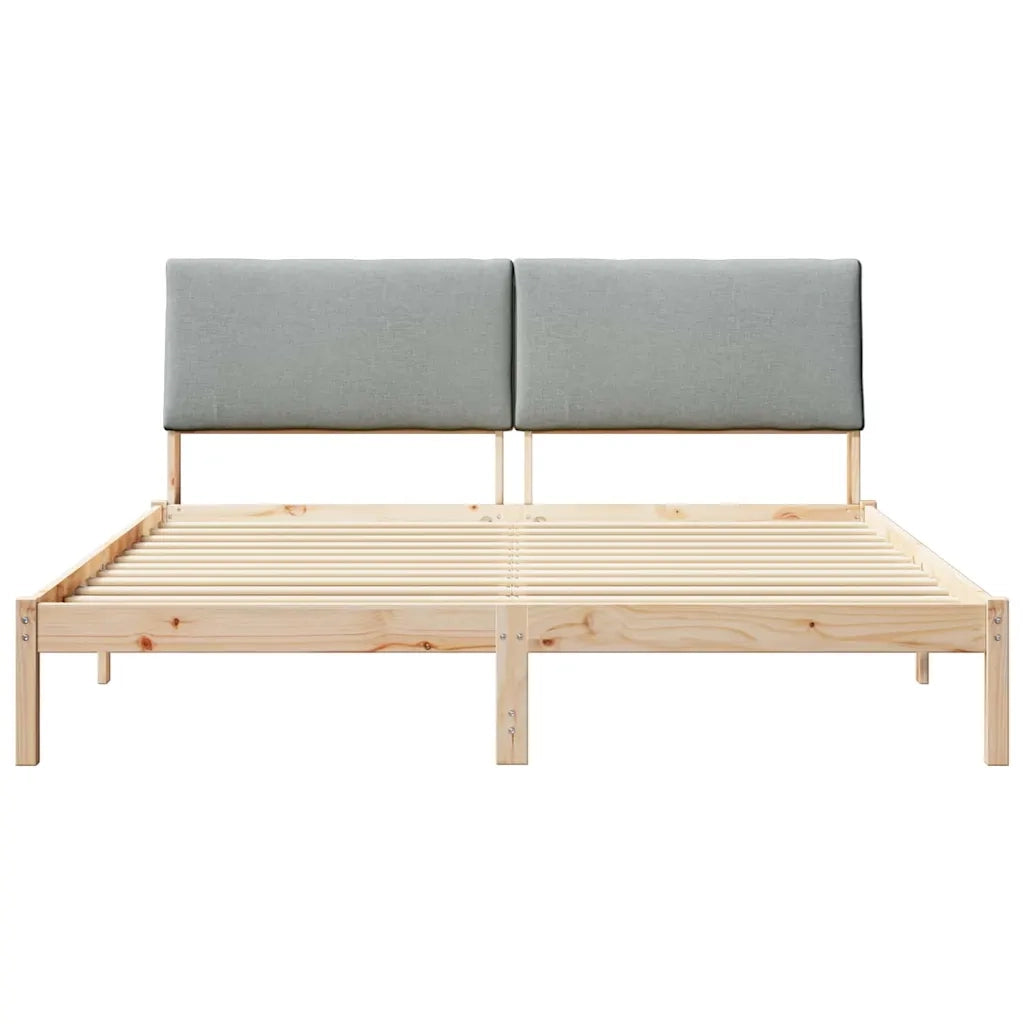 Struttura del Letto Marrone e grigio chiaro 200 x 200 cm