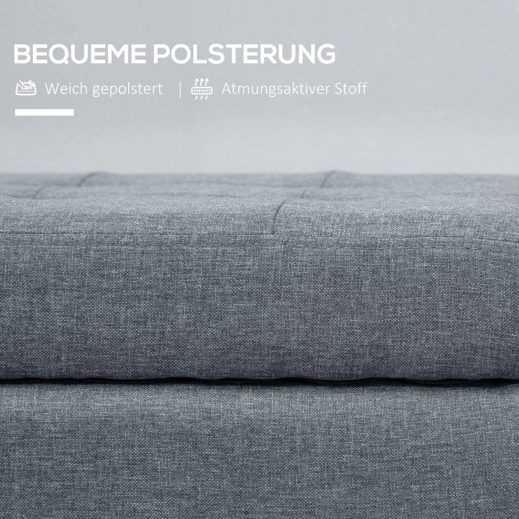Divanetto con cassetti ¨C Minimal ¨C Grigio 125x49x41 cm