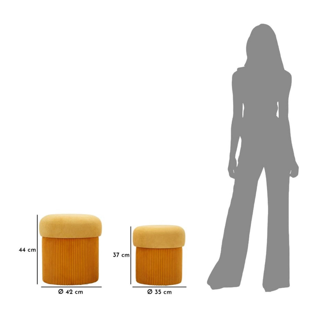 Pouf VKH722, Giallo, MDF, 44x42x42 cm