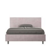 BS COM Letto una piazza e mezza contenitore imbottito 130x200 microfibra glicine