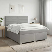 Letto box spring con materasso Grigio Chiaro 140 x 200 cm 3453416