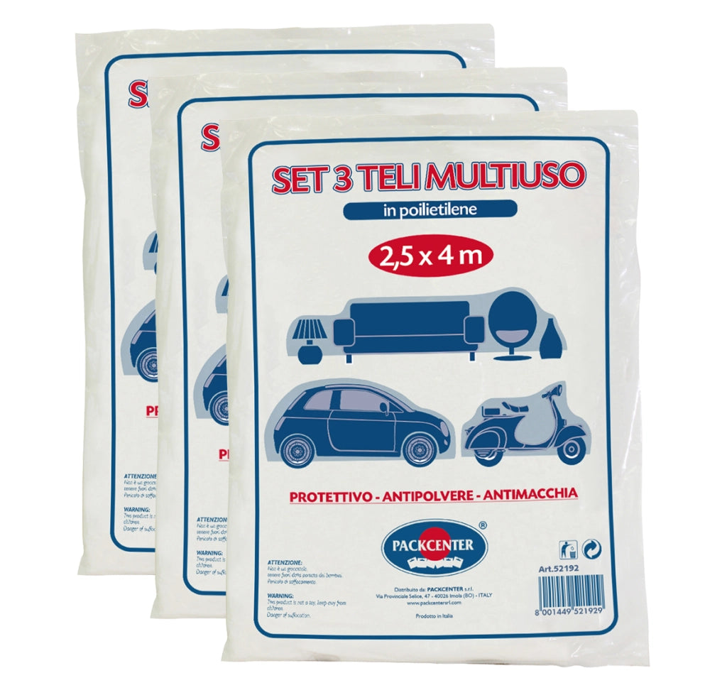 N. 3 Teli Multiuso Mis.2,5X4