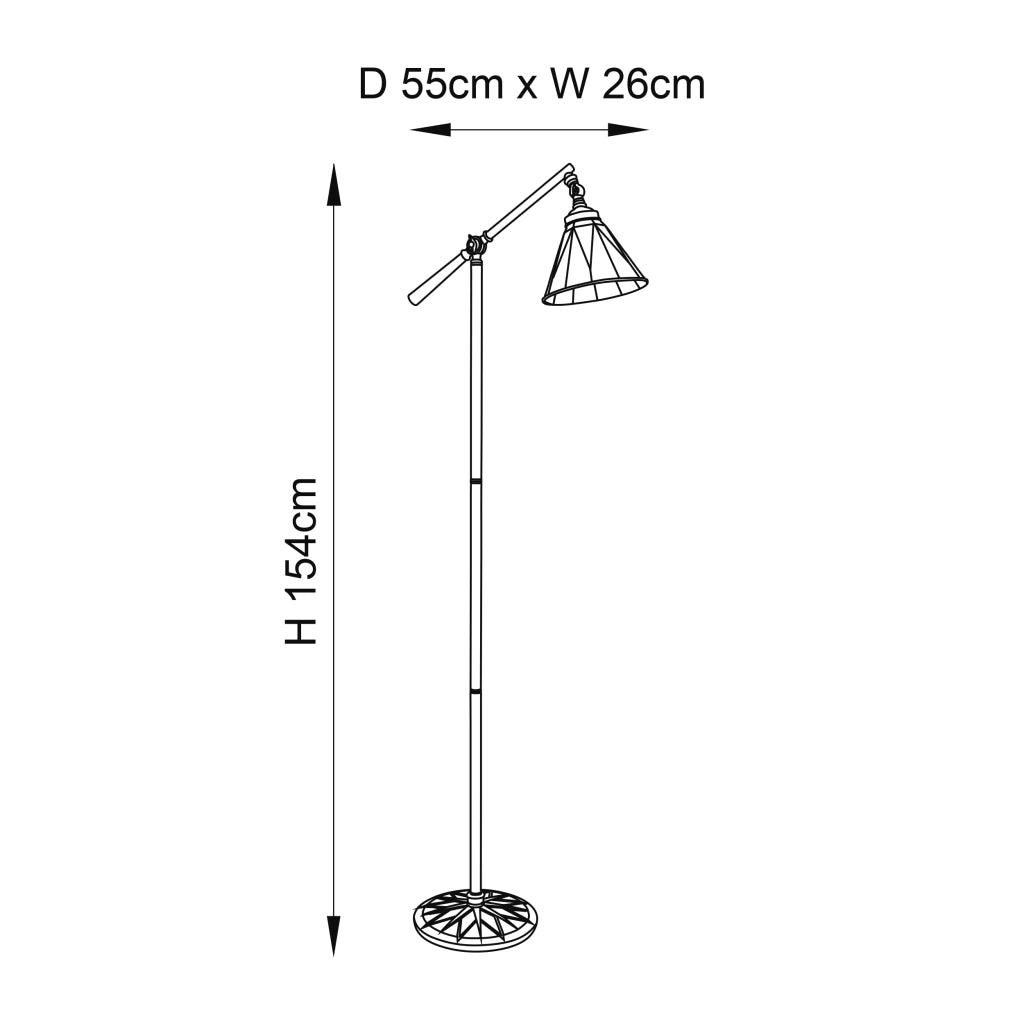 Lampada da terra Tiffany vetrata DARK STAR nera 1xE14 40W