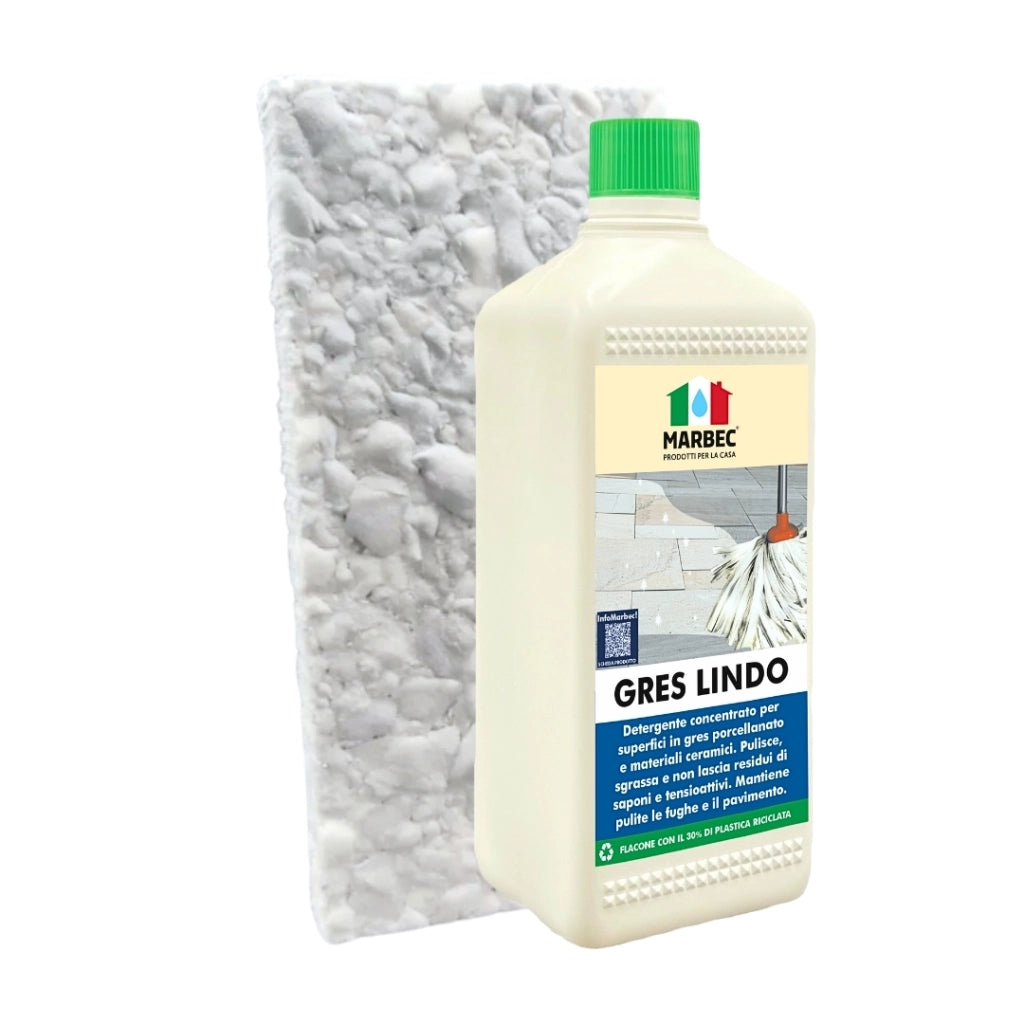 Detergente per gres porcellanato GRES LINDO   1LT + Tampone in Melamina