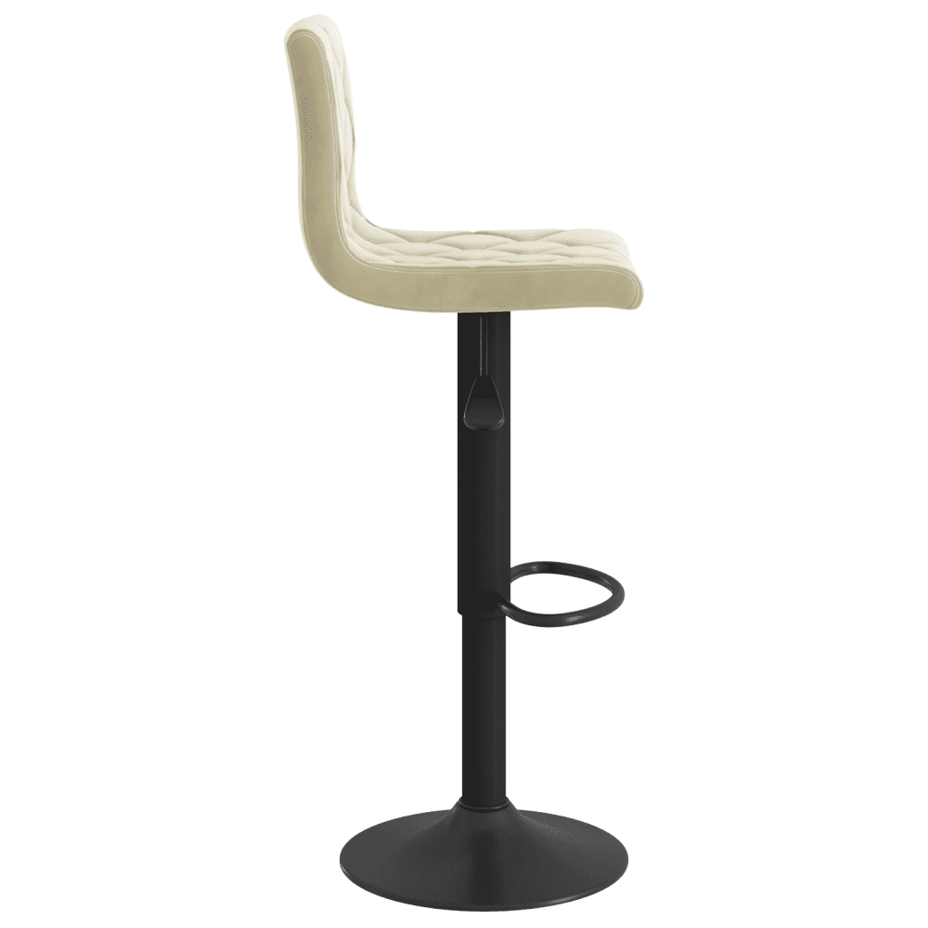 Sedie da Bar 2 pz Crema in Velluto 333730
