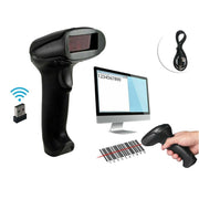 Trade Shop - Lettore Di Codice A Barre Barcode Scanner Senza Fili Wireless Laser Q-a203 -