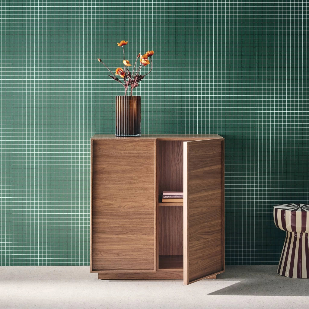 Credenza effetto legno 2 ante 80 cm, noce