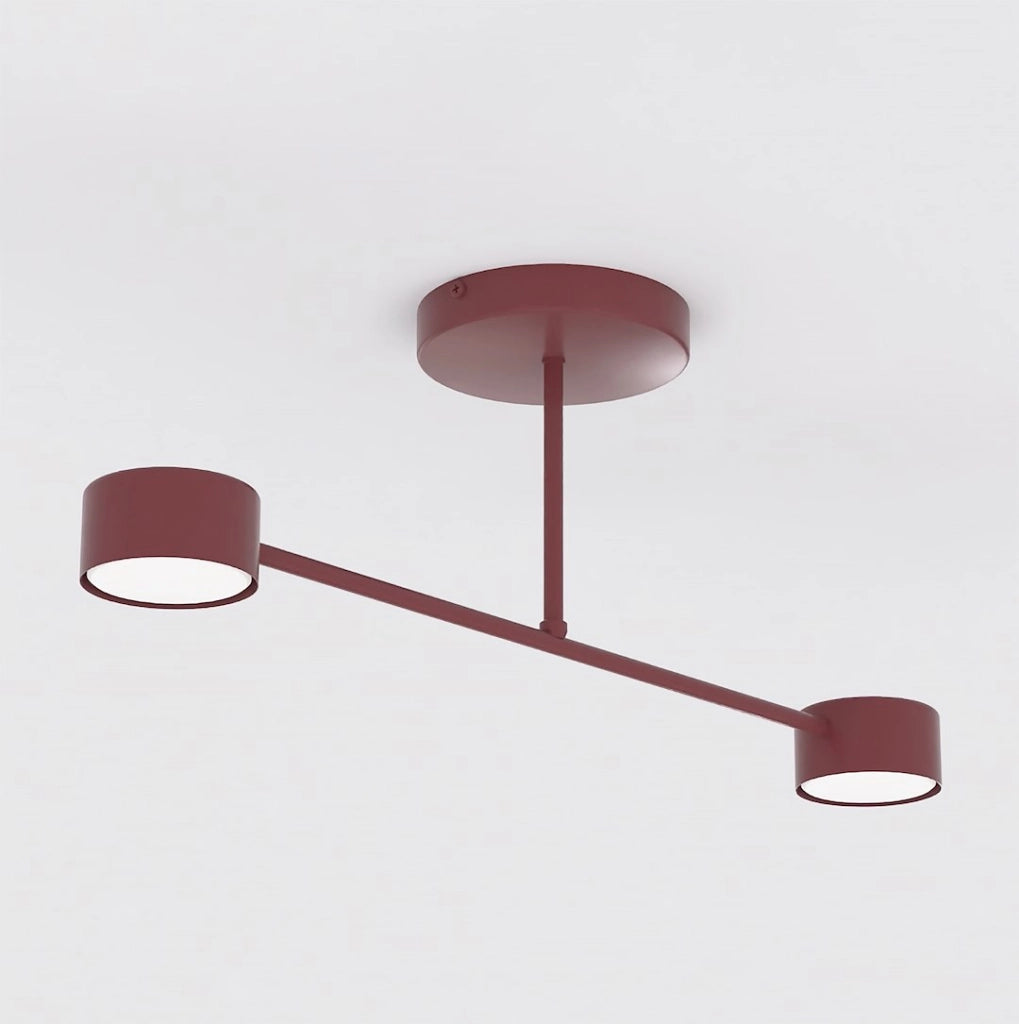 Plafoniera moderna HALO bordeaux 2xGX53 Emibig