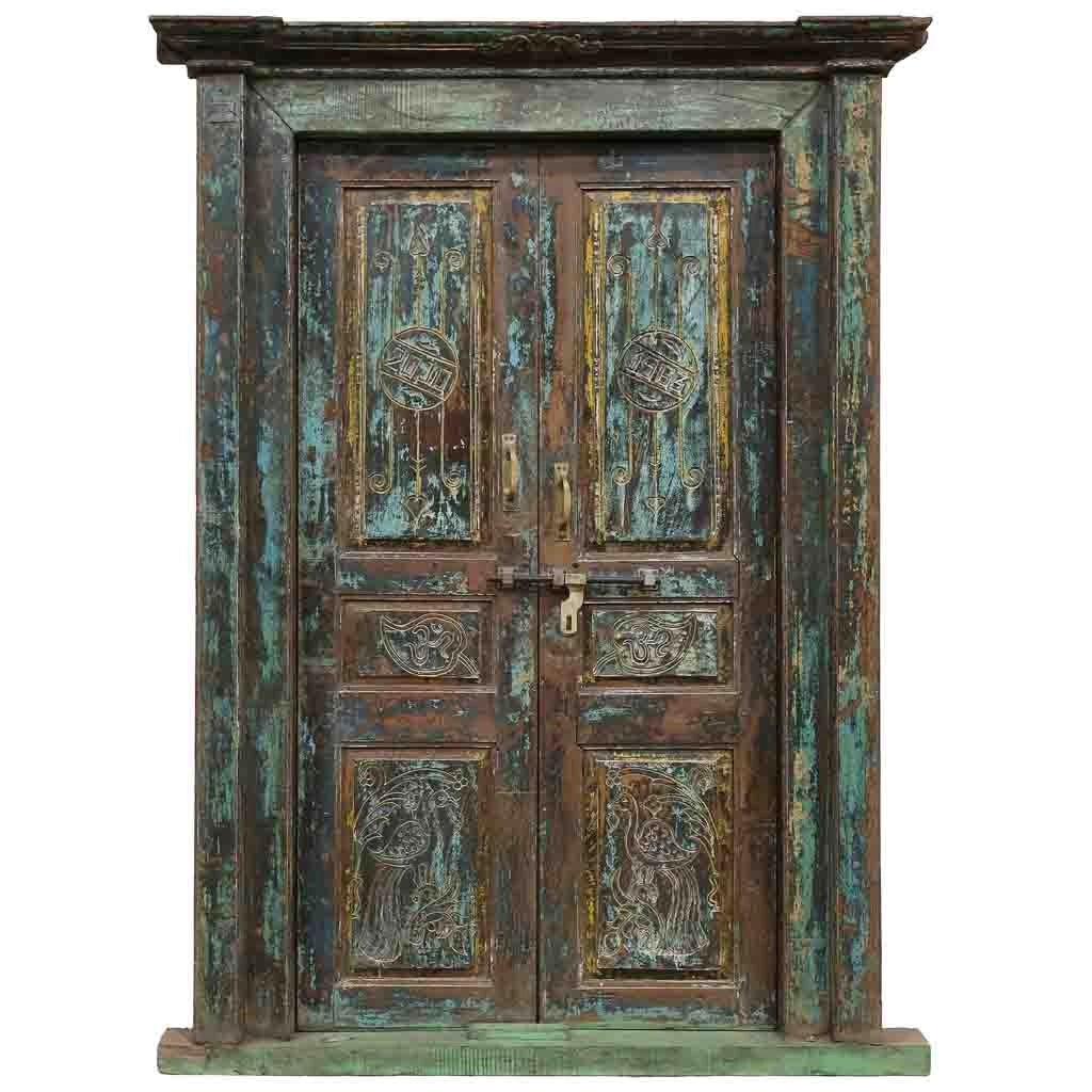 Porta in legno marrone 155x12x211h cm