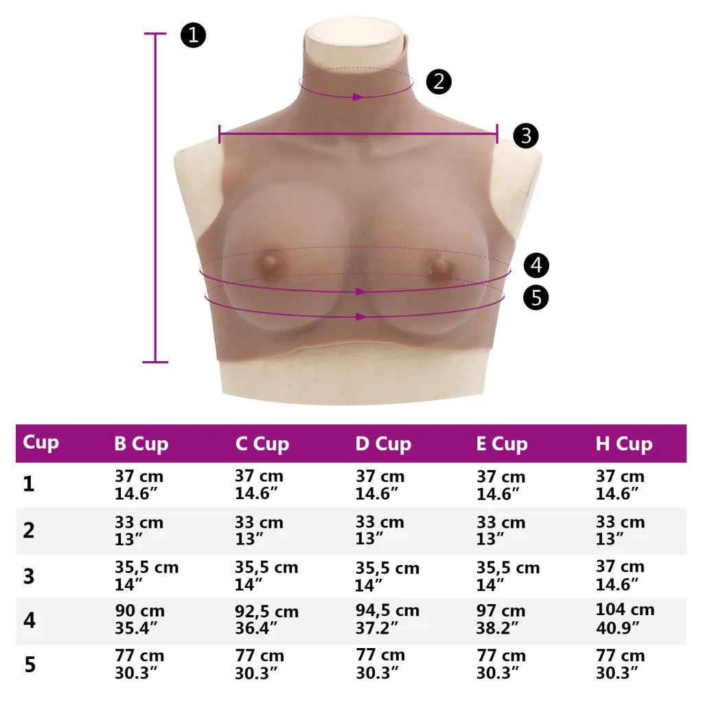 Corpetto in Silicone Abbronzato Coppa E CFW4821994