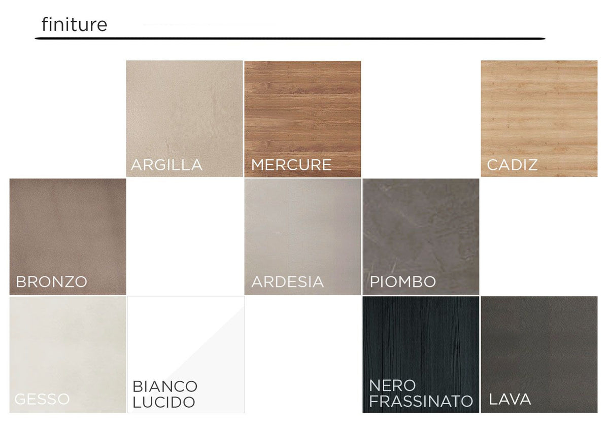 Parete di design L.262, finitura Bronzo e Mercure ZLCINFNCOMP12