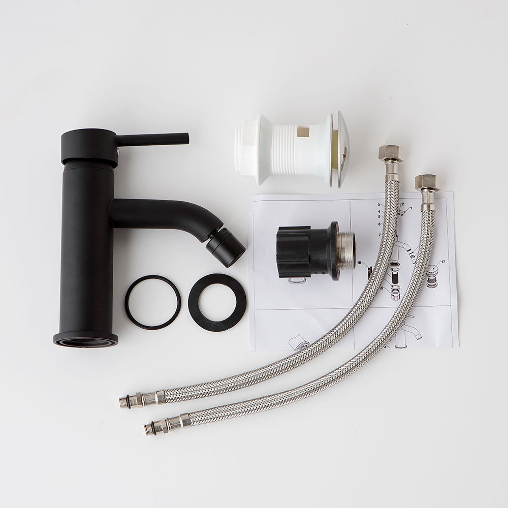 Rubinetto miscelatore bidet nero opaco