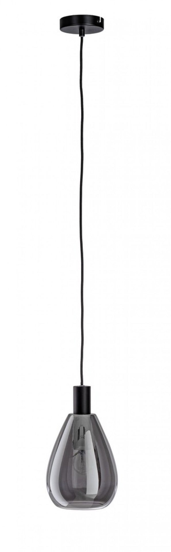 Lampadario 1 luce fumé-nero D.18,5x130h