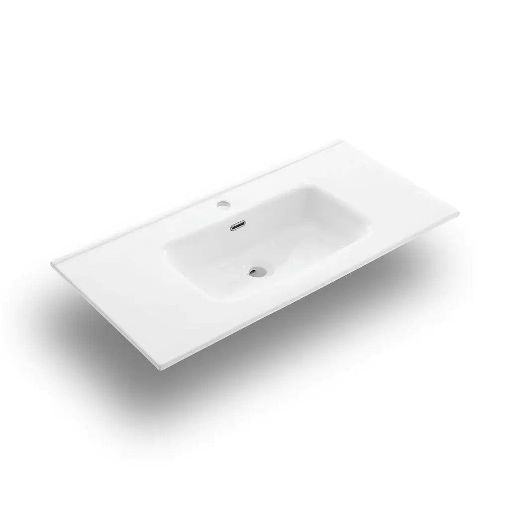 Mobile Bagno 120cm Sospeso Due Cassetti e Specchio Con Lampada - Blu Effetto Pietra