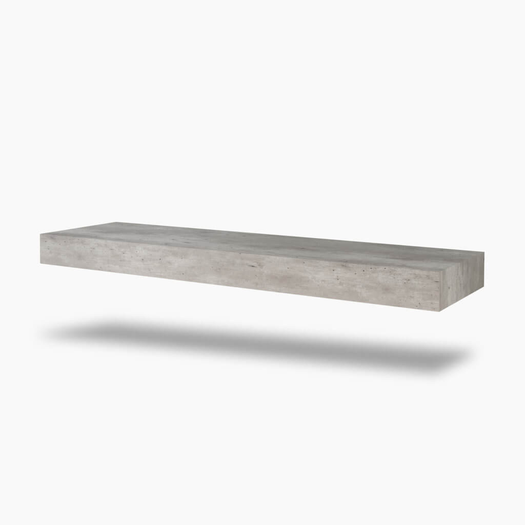 Mobile Bagno Sospeso 165cm Con Doppio Lavabo Doppio Specchio e Lampada - Cemento