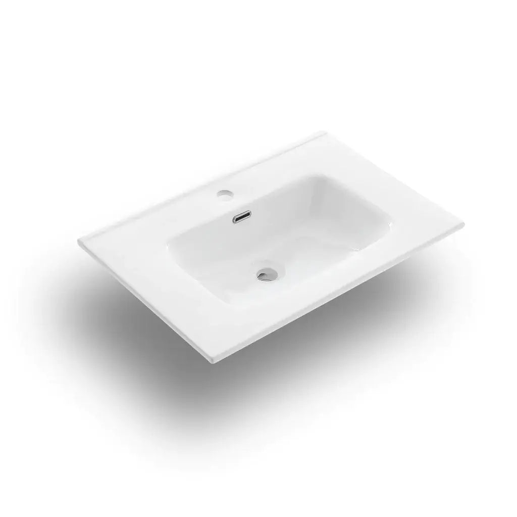 Composizione Mobile Bagno 70cm Sospeso Due Cassetti e Specchio - Testa di Moro