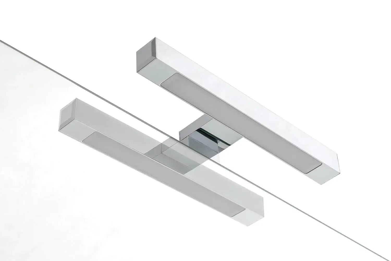 Composizione Bagno 80cm Sospesa Con Due Cassetti E Specchio Con Lampada - Testa di Moro