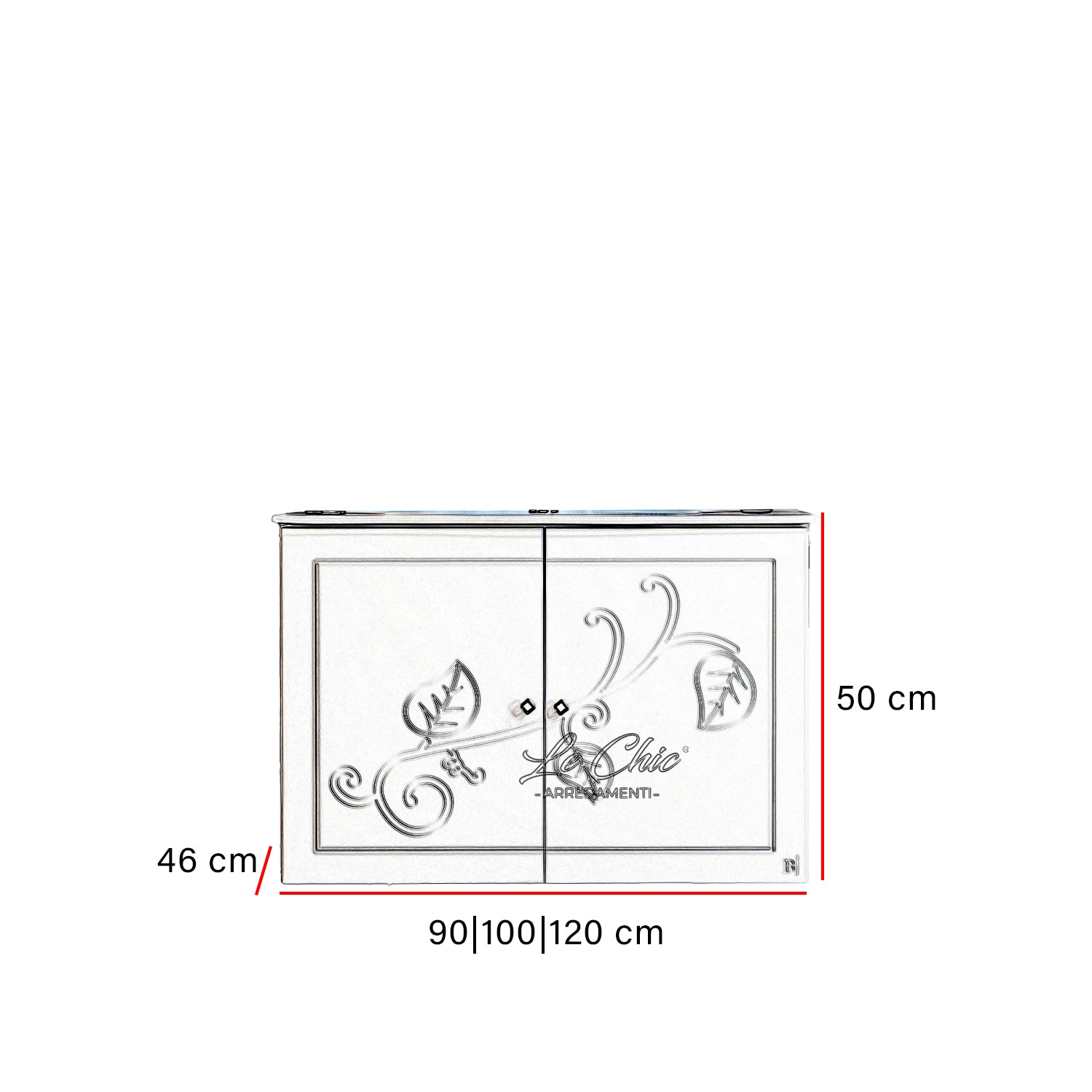 Mobile bagno moderno con specchio - 120x46