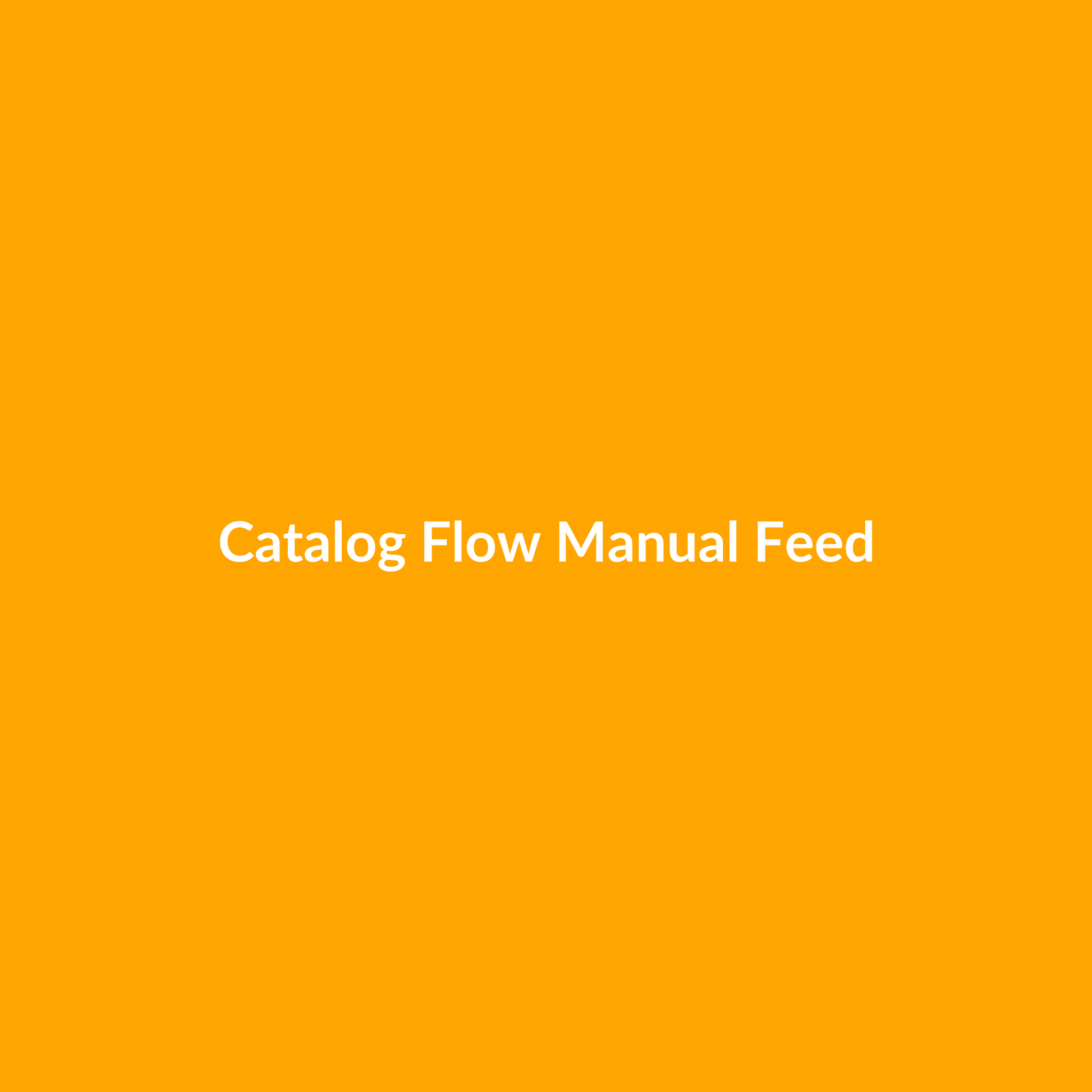 Catalog Flow First Manual Override Publish Product