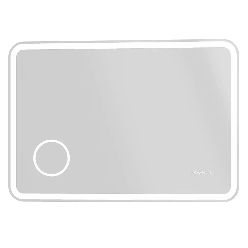 Specchio led bagno 50x70 cm touch-screen ingranditore orologio digitale e anti-appannamento | Kuma
