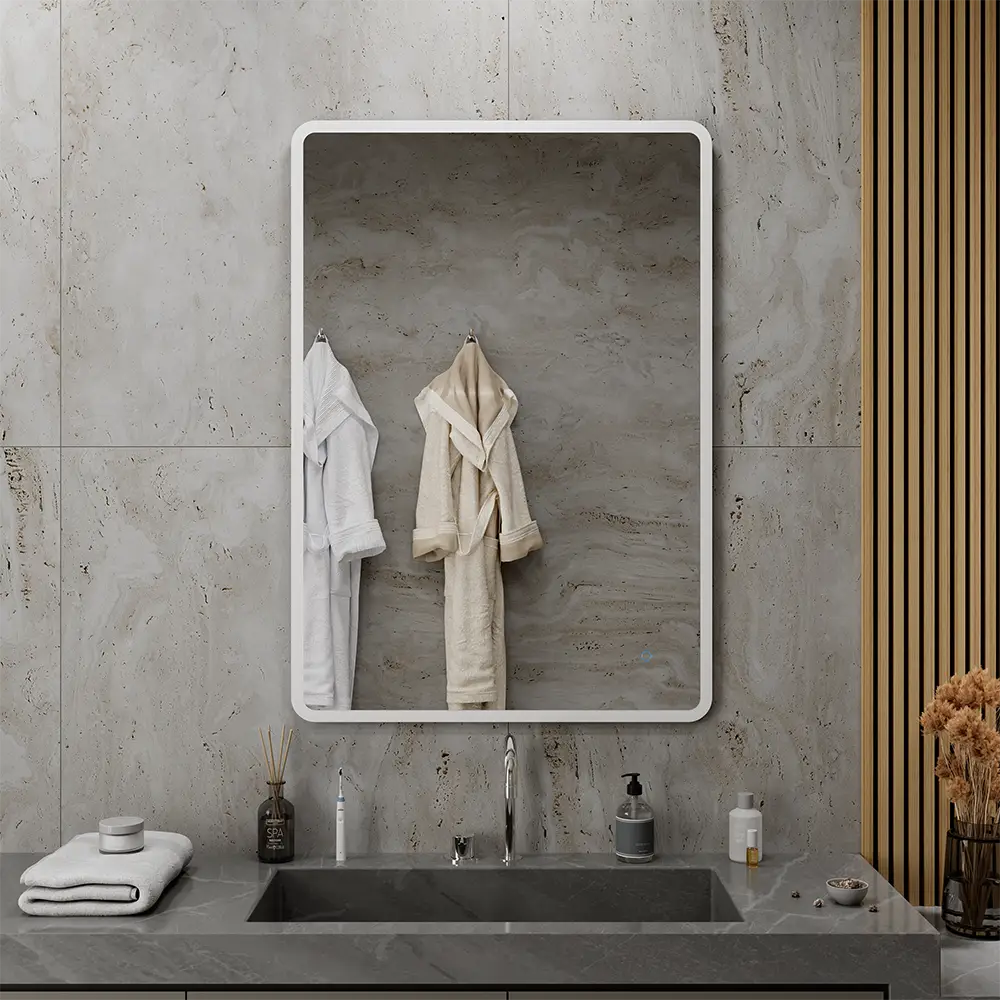 Specchio led bagno 60x80 cm reversibile con sensore touch-screen | Sham