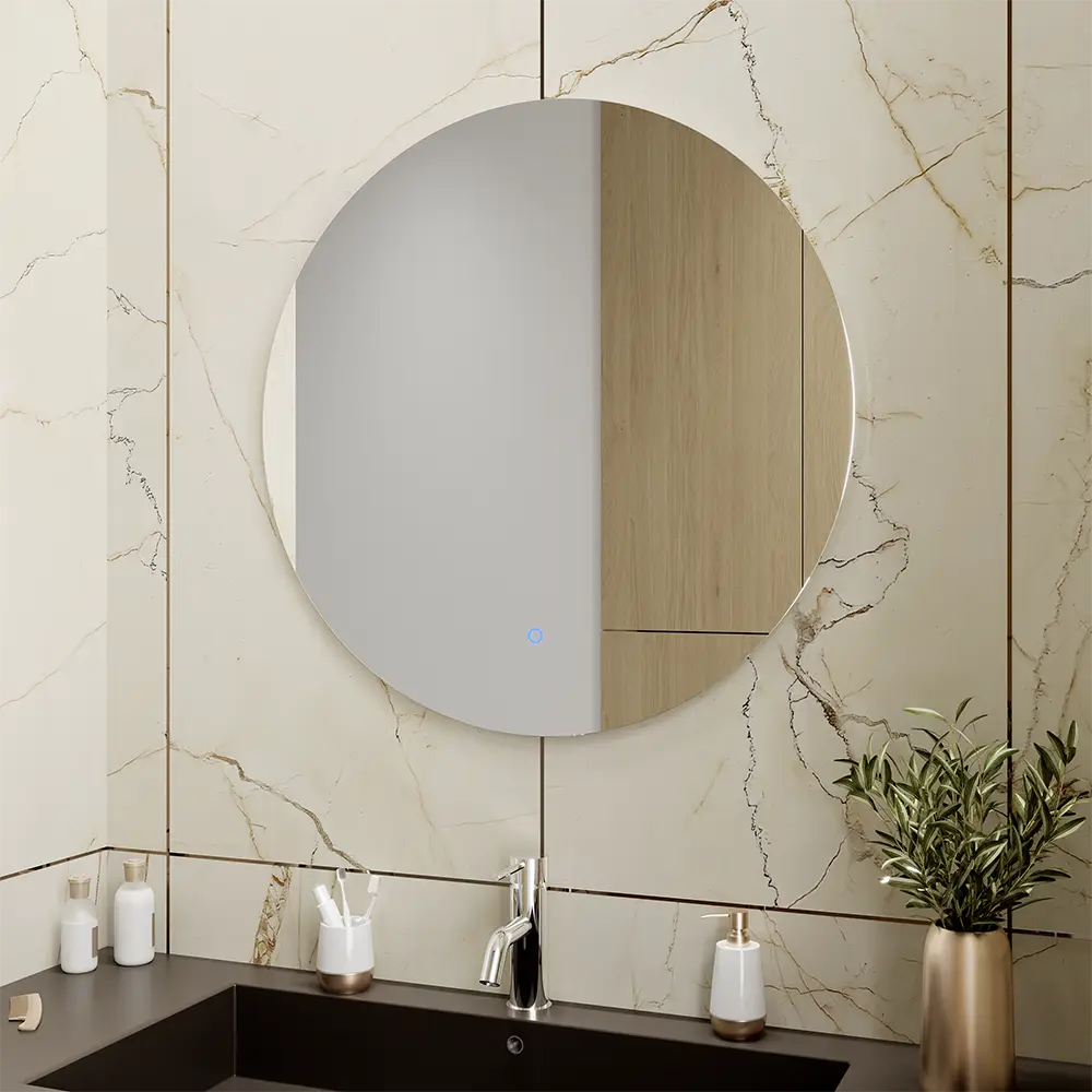 Specchio led tondo Ã˜ 70 cm retroilluminato luce calda/fredda/neutra con sensore touch-screen