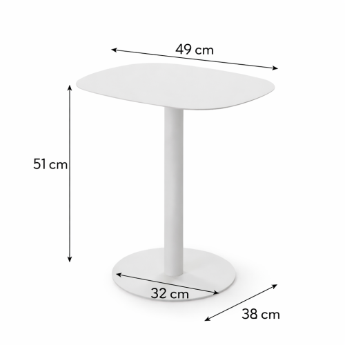 Tavolino design SKANDY in metallo stile scandinavo